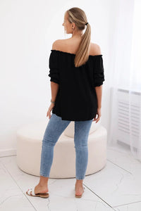 Spanish blouse with decorative sleeves IT - 29 / – Black цвет / color | Lexline Fashion