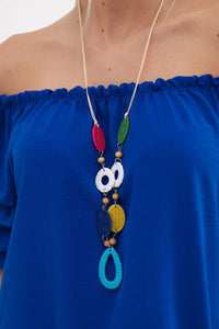 Spanish blouse with decorative sleeves IT - 29 / – Blue cornflower цвет / color | Lexline Fashion