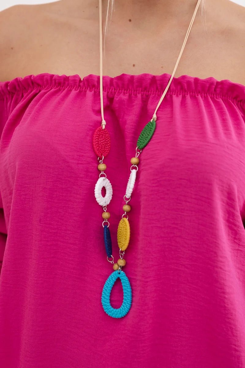 Spanish blouse with decorative sleeves IT - 29 / – Fuchsia цвет / color | Lexline Fashion