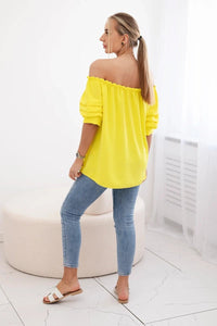 Spanish blouse with decorative sleeves IT - 29 / – Yellow цвет / color | Lexline Fashion