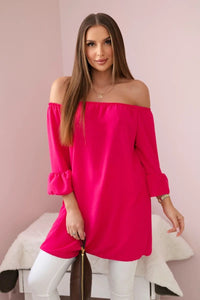 Spanish blouse with frills on the sleeve IT - 22 / – Fuchsia цвет / color | Lexline Fashion