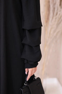 Spanish dress with decorative sleeves IT - 19 / – Black цвет / color | Lexline Fashion