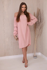 Spanish dress with decorative sleeves IT - 19 / – Dark powder цвет / color | Lexline Fashion