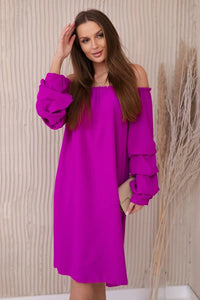 Spanish dress with decorative sleeves IT - 19 / – Purple цвет / color | Lexline Fashion
