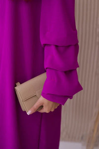 Spanish dress with decorative sleeves IT - 19 / – Purple цвет / color | Lexline Fashion