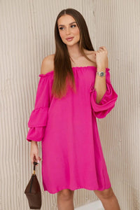 Spanish dress with frills on the sleeve IT - 23 / – Fuchsia цвет / color | Lexline Fashion