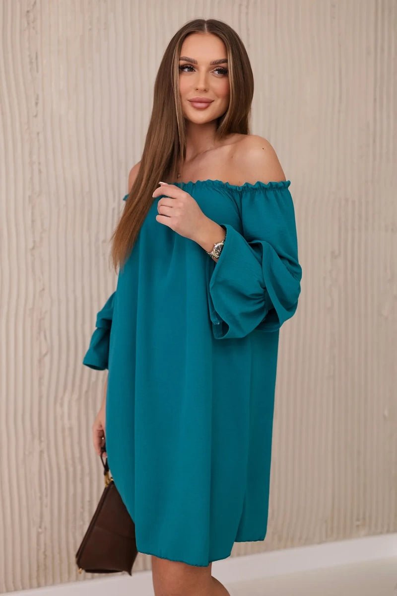 Spanish dress with frills on the sleeve IT - 23 / – Marine цвет / color | Lexline Fashion