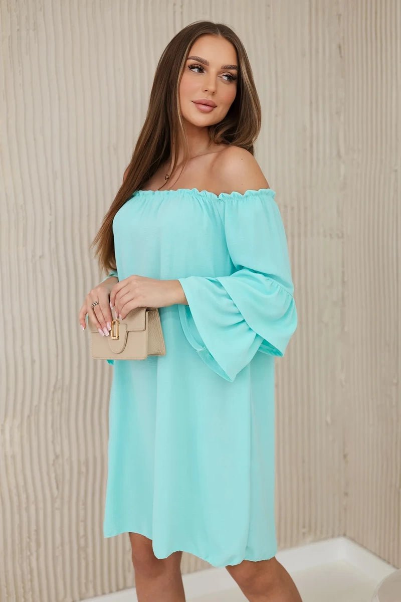 Spanish dress with frills on the sleeve IT - 23 / – Mint цвет / color | Lexline Fashion