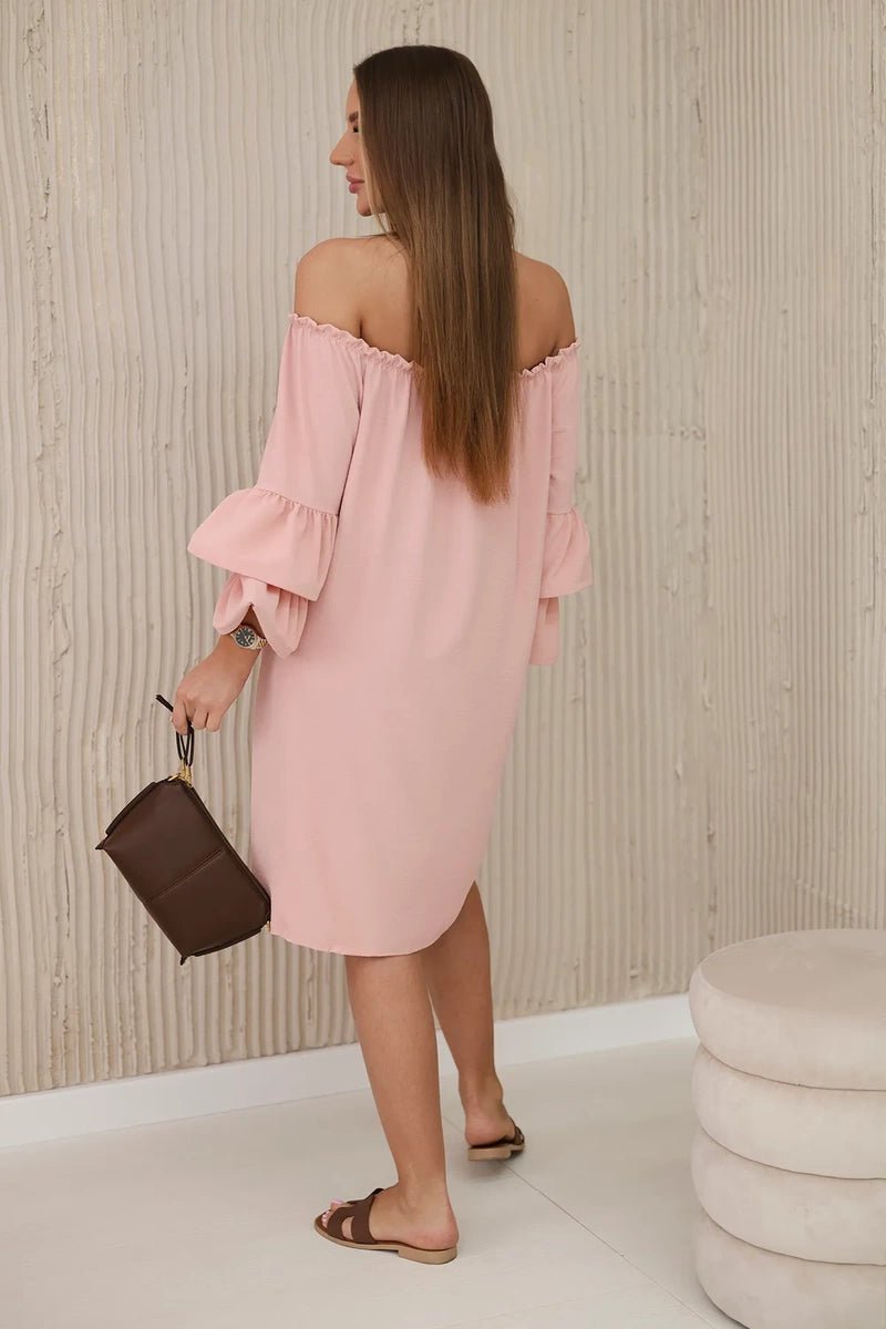 Spanish dress with frills on the sleeve IT - 23 / – Powder цвет / color | Lexline Fashion