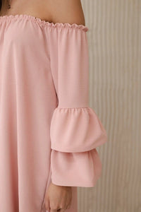 Spanish dress with frills on the sleeve IT - 23 / – Powder цвет / color | Lexline Fashion