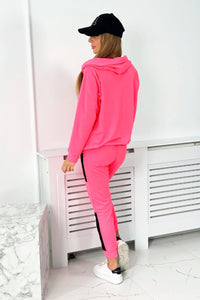 Sports set with stripes 67064 / – Neon pink цвет / color | Lexline Fashion