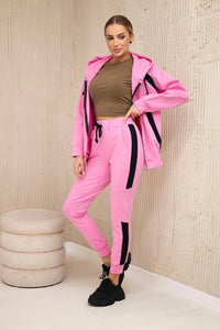 Sports set with stripes 67064 / – Pink || Light цвет / color | Lexline Fashion