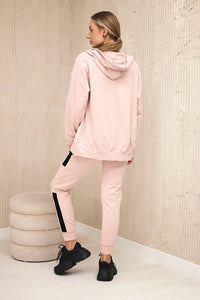 Sports set with stripes 67064 / – Powder || Dark цвет / color | Lexline Fashion