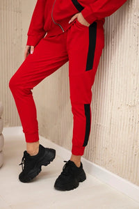 Sports set with stripes 67064 / – Red цвет / color | Lexline Fashion