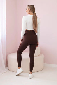 Striped leggings pants 69186 / – Brown цвет / color | Lexline Fashion