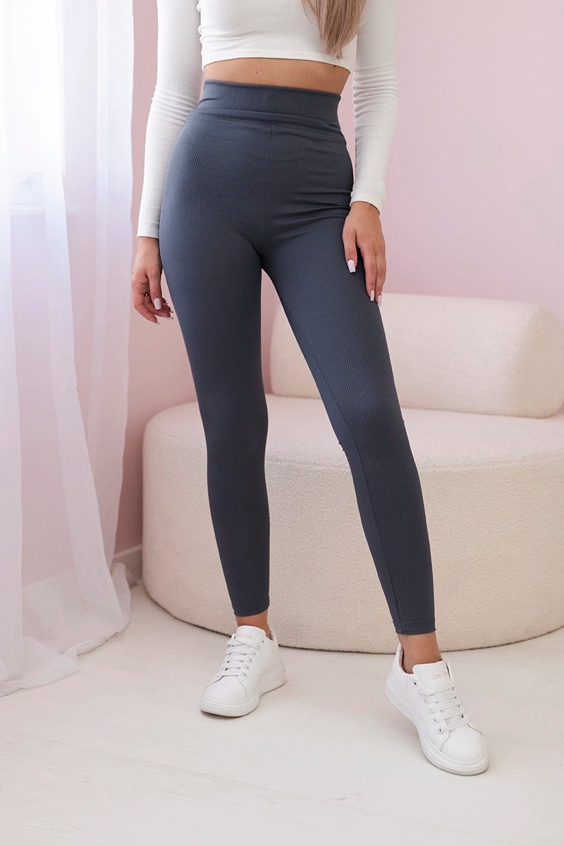 Striped leggings pants 69186 / – Graphite цвет / color | Lexline Fashion