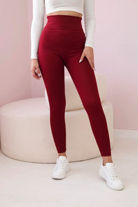 Striped leggings pants 69186 / – Maroon цвет / color | Lexline Fashion