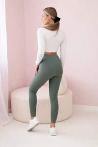 Striped leggings pants 69186 / – Mint || Dark цвет / color | Lexline Fashion