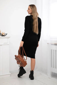 Striped sweater dress 2019 - 38 / – Black цвет / color | Lexline Fashion