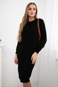 Striped sweater dress 2019 - 38 / – Black цвет / color | Lexline Fashion