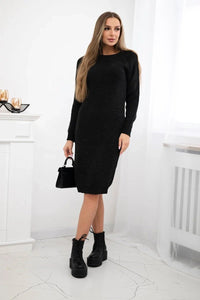 Striped sweater dress 2019 - 38 / – Graphite цвет / color | Lexline Fashion