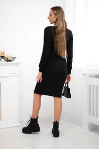 Striped sweater dress 2019 - 38 / – Graphite цвет / color | Lexline Fashion