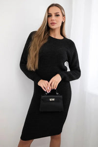 Striped sweater dress 2019 - 38 / – Graphite цвет / color | Lexline Fashion