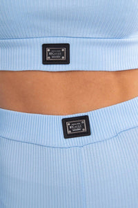 Striped top set with a blouse 9353 / – Blue цвет / color | Lexline Fashion