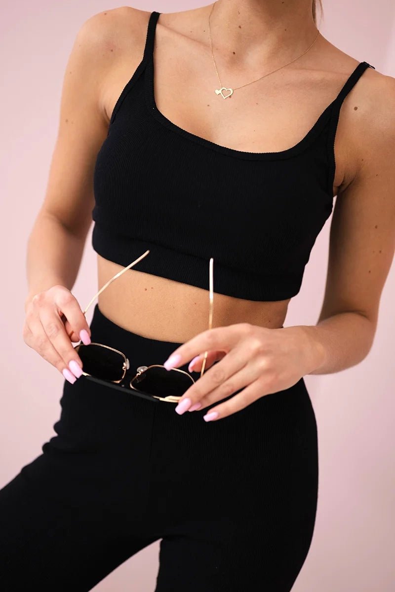 Striped top set with a blouse 9355 / – Black цвет / color | Lexline Fashion