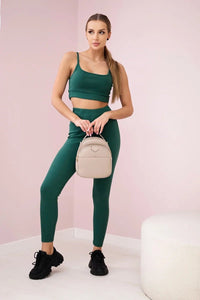 Striped top set with a blouse 9355 / – Green цвет / color | Lexline Fashion