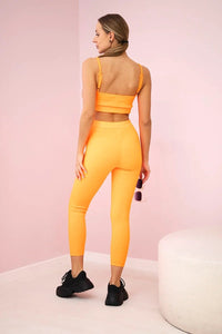 Striped top set with a blouse 9355 / – Orange || Neon цвет / color | Lexline Fashion