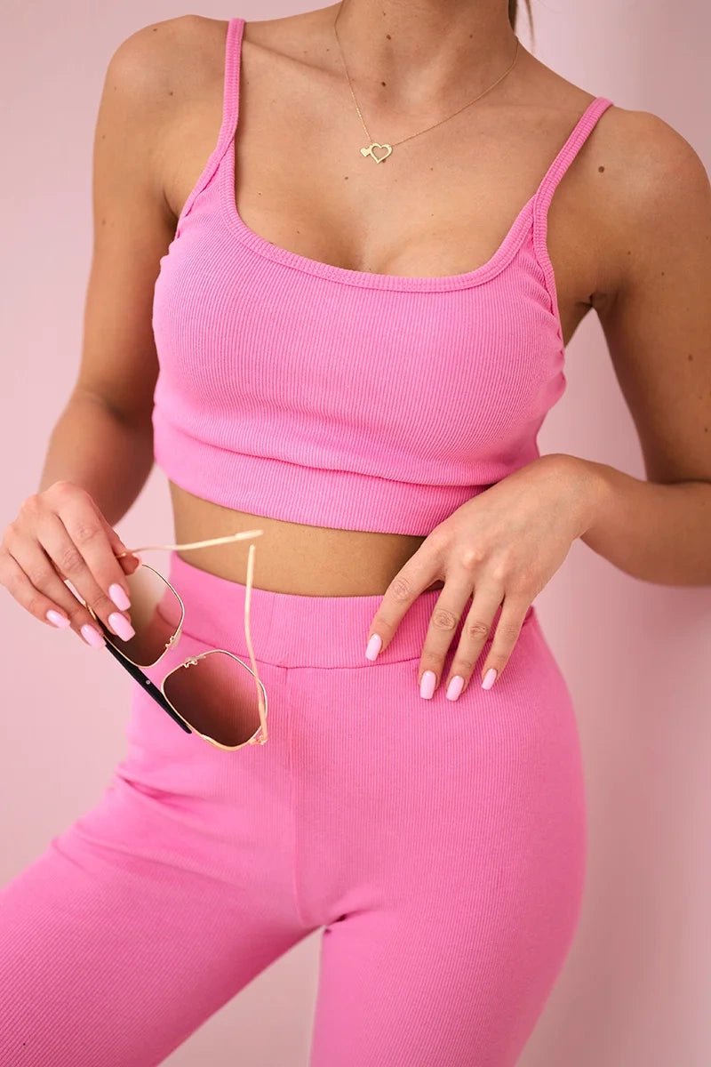 Striped top set with a blouse 9355 / – Pink || Light цвет / color | Lexline Fashion