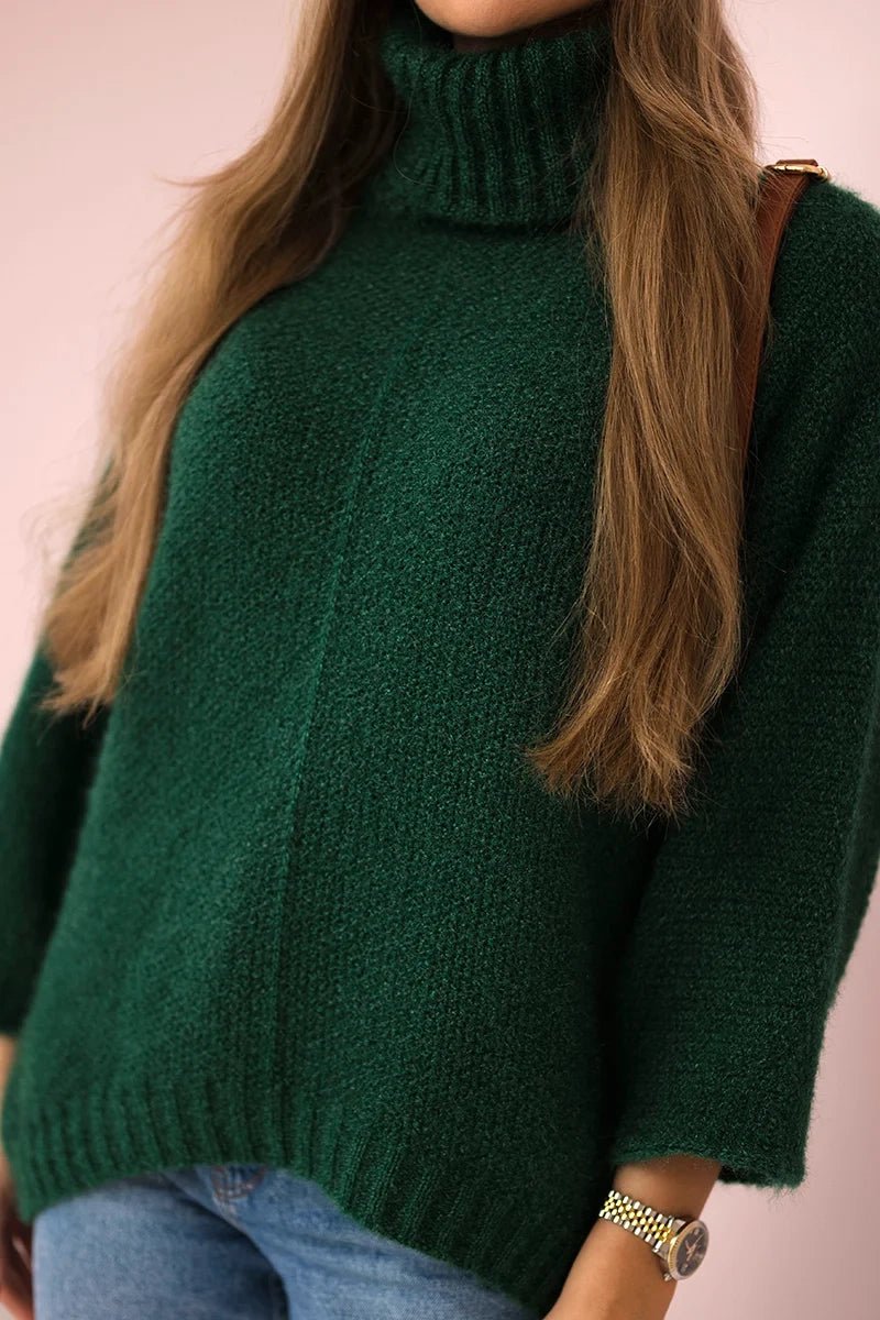 Sweater ART3047 / – Dark || green цвет / color | Lexline Fashion