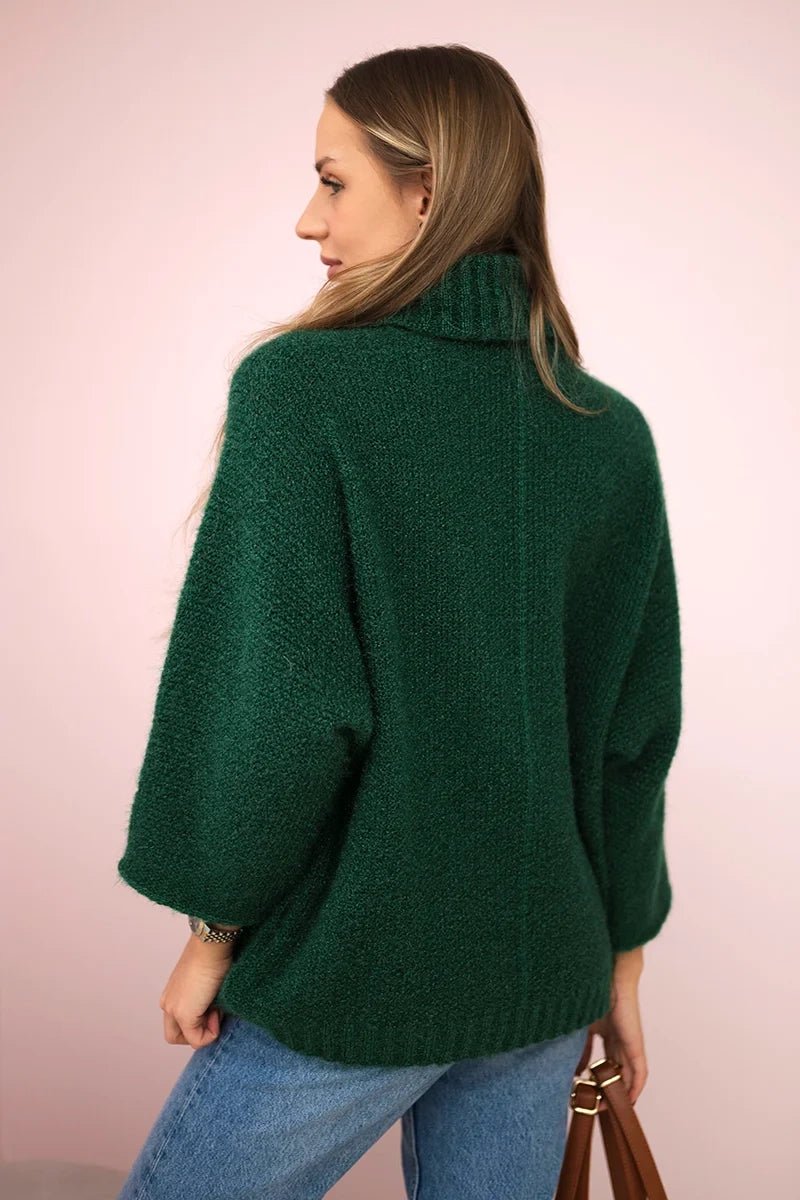 Sweater ART3047 / – Dark || green цвет / color | Lexline Fashion