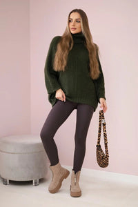 Sweater ART3047 / – Khaki цвет / color | Lexline Fashion