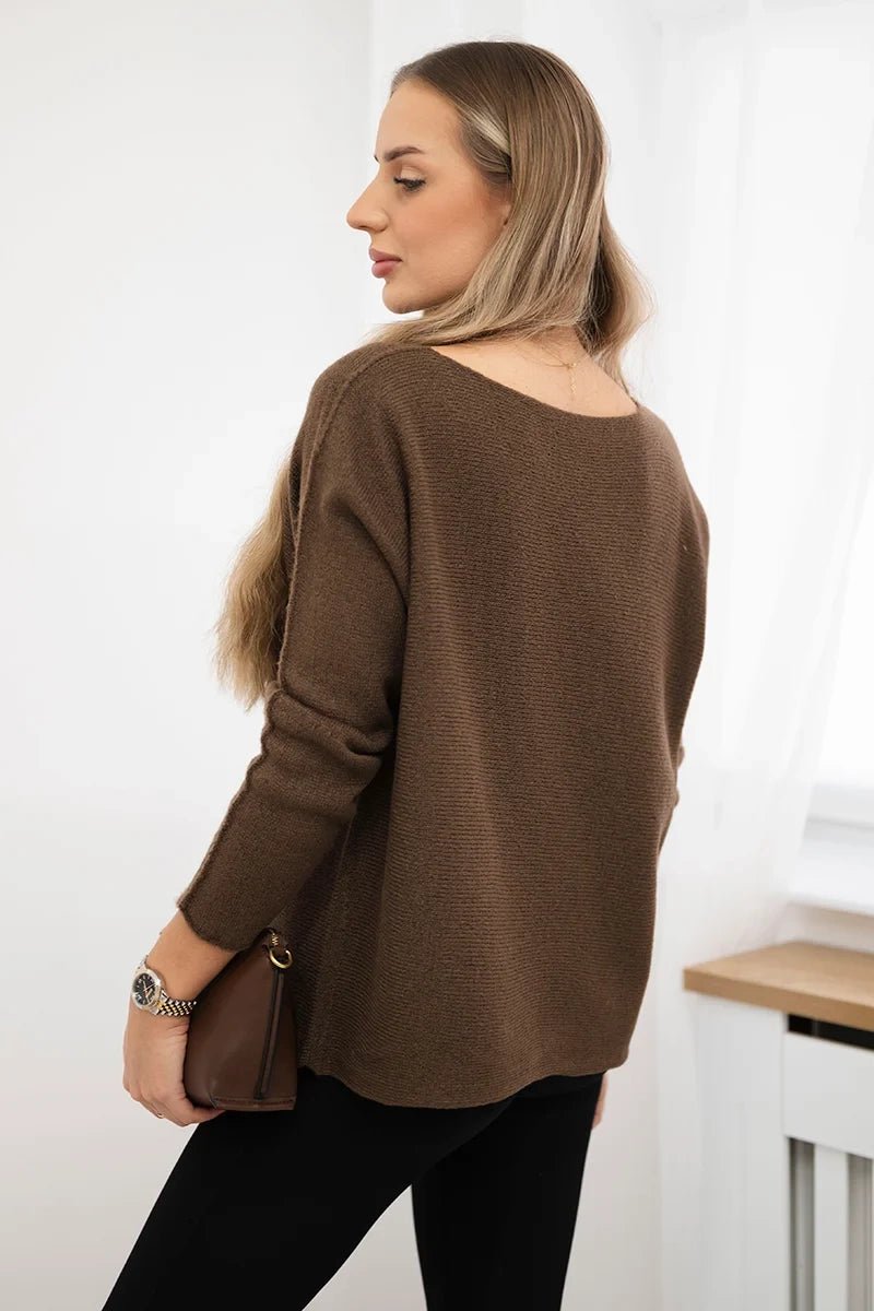 Sweater IT - 64 / – Brown цвет / color | Lexline Fashion