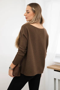 Sweater IT - 64 / – Brown цвет / color | Lexline Fashion