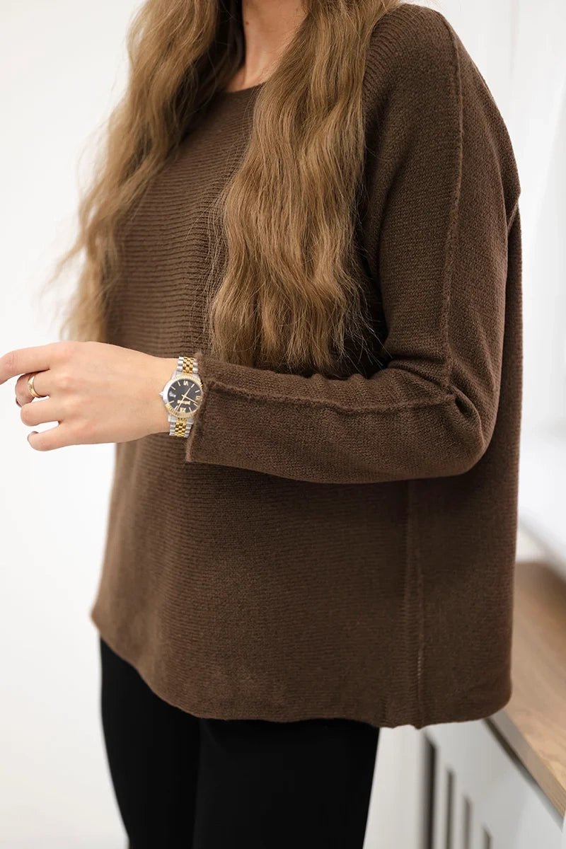 Sweater IT - 64 / – Brown цвет / color | Lexline Fashion