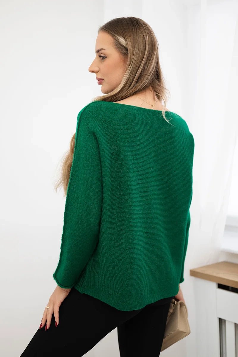 Sweater IT - 64 / – Green || Dark цвет / color | Lexline Fashion