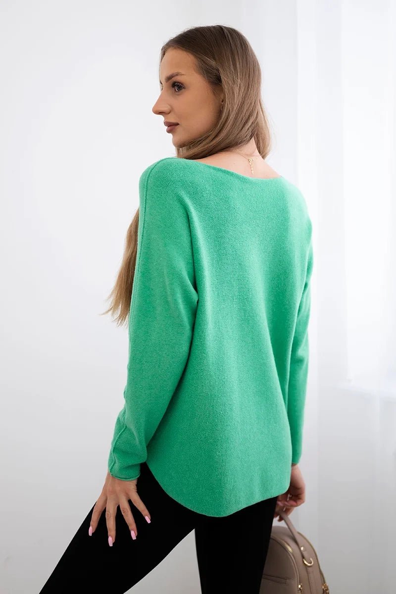 Sweater IT - 64 / – Green || Light цвет / color | Lexline Fashion
