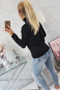 Sweater with a turtleneck 2020 - 16 / – Black цвет / color | Lexline Fashion