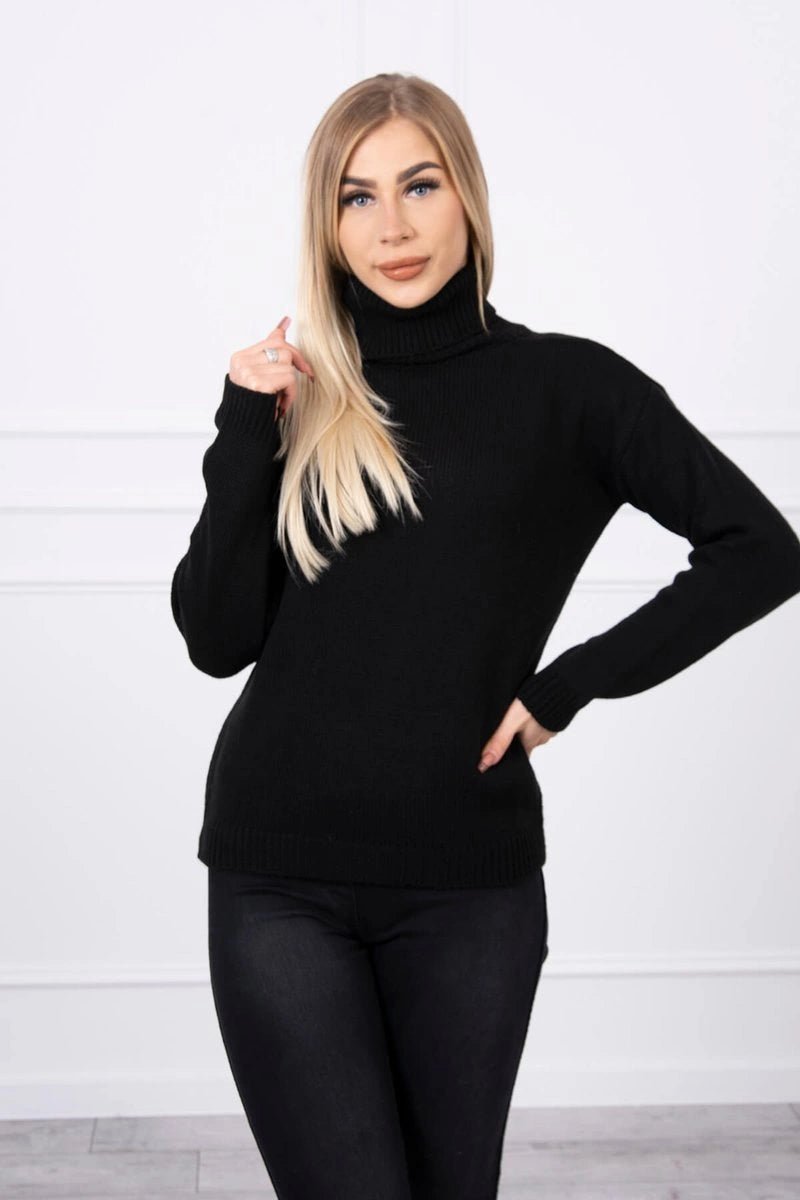 Sweater with a turtleneck 2020 - 16 / – Black цвет / color | Lexline Fashion