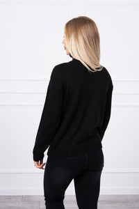 Sweater with a turtleneck 2020 - 16 / – Black цвет / color | Lexline Fashion