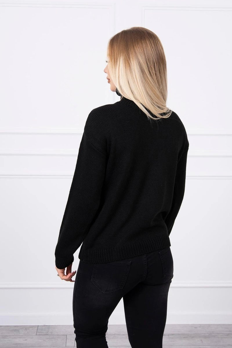 Sweater with a turtleneck 2020 - 16 / – Black цвет / color | Lexline Fashion