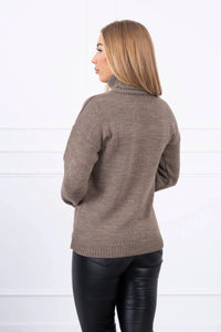 Sweater with a turtleneck 2020 - 16 / – Cappuccino цвет / color | Lexline Fashion