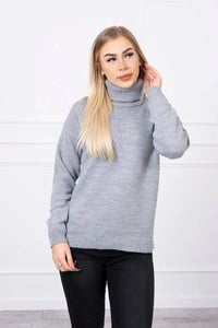 Sweater with a turtleneck 2020 - 16 / – Gray цвет / color | Lexline Fashion