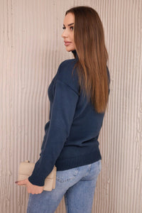 Sweater with a turtleneck 2020 - 16 / – Jeans цвет / color | Lexline Fashion