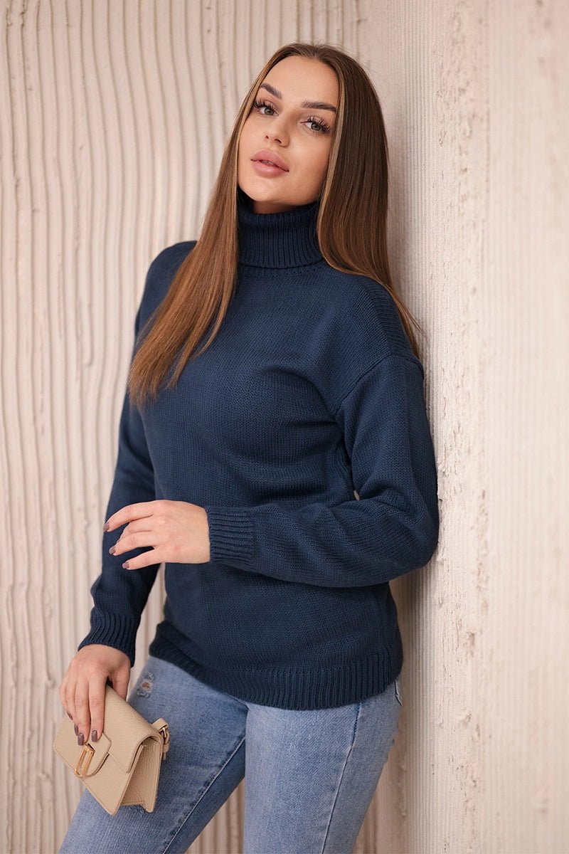 Sweater with a turtleneck 2020 - 16 / – Jeans цвет / color | Lexline Fashion