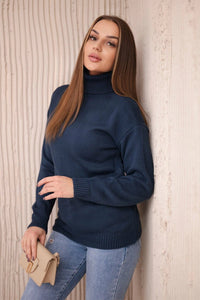 Sweater with a turtleneck 2020 - 16 / – Jeans цвет / color | Lexline Fashion