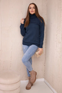 Sweater with a turtleneck 2020 - 16 / – Jeans цвет / color | Lexline Fashion
